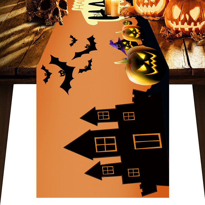 33cm*183cm Halloween Table Runner Bat Kitchen Dining Table Decoration