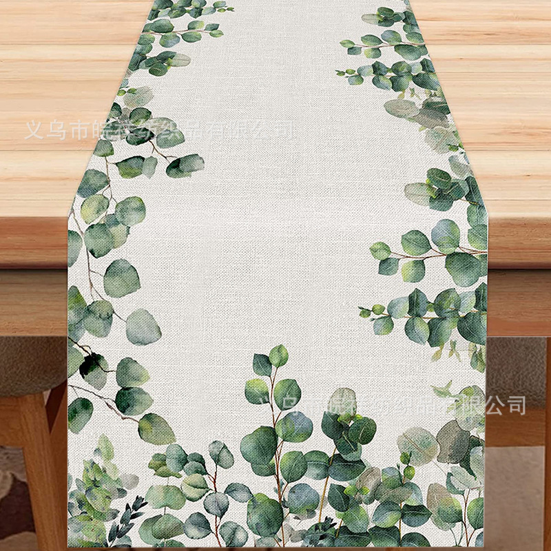 33cm*183cm Autumn Table Runner Maple Leaf Kitchen Dining Table Decoration