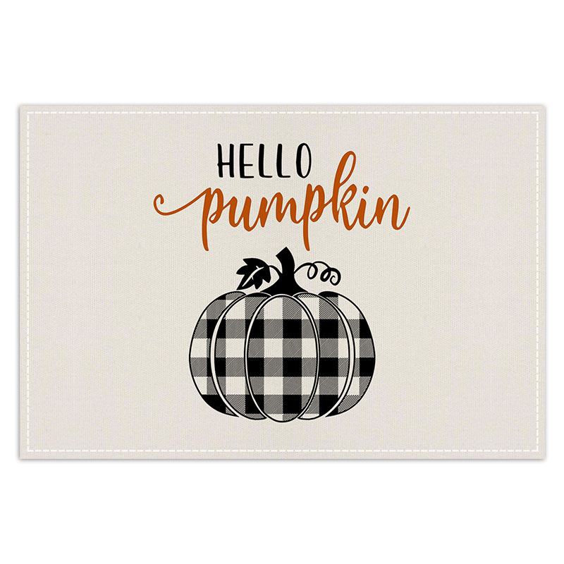 Thanksgiving Day Autumn Placemat Heat-Resistant Easy Clean Table Mats 30cm*45cm