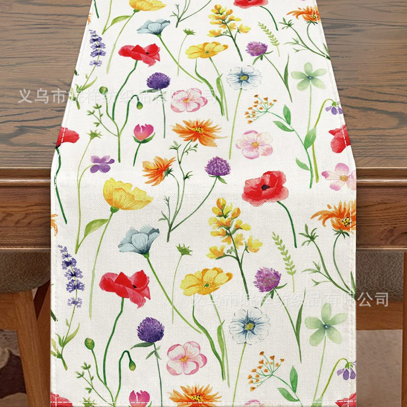 33cm*183cm Autumn Table Runner Maple Leaf Kitchen Dining Table Decoration
