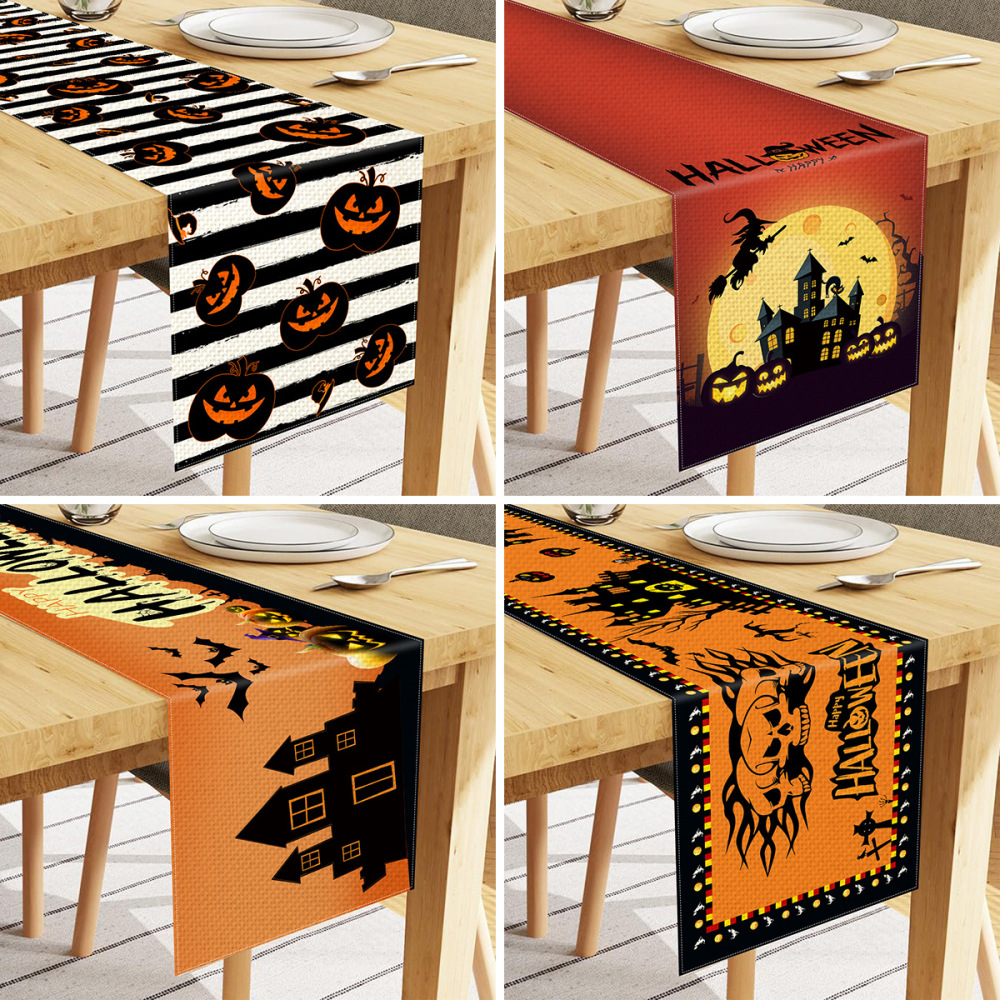 33cm*183cm Halloween Table Runner Bat Kitchen Dining Table Decoration