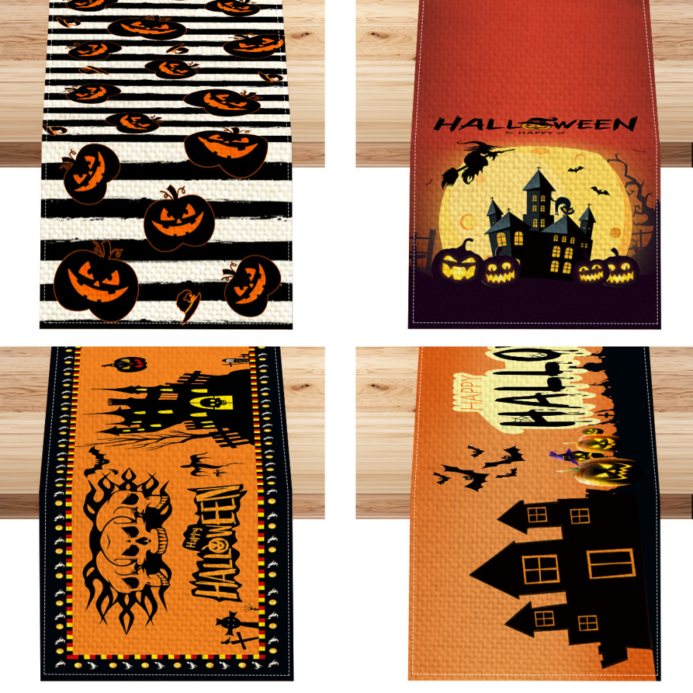 33cm*183cm Halloween Table Runner Bat Kitchen Dining Table Decoration