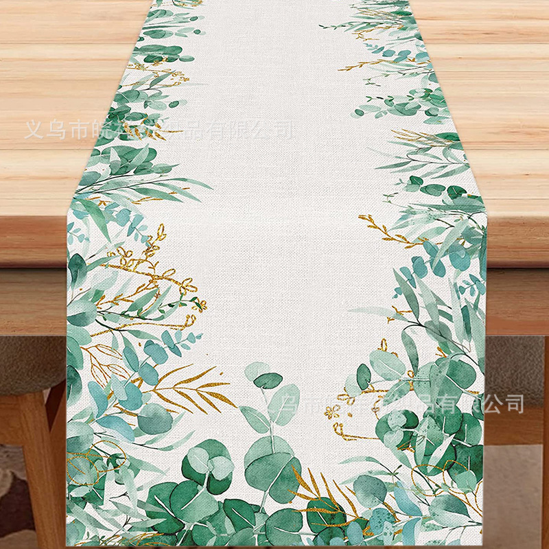 33cm*183cm Autumn Table Runner Maple Leaf Kitchen Dining Table Decoration