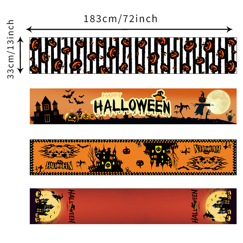 33cm*183cm Halloween Table Runner Bat Kitchen Dining Table Decoration