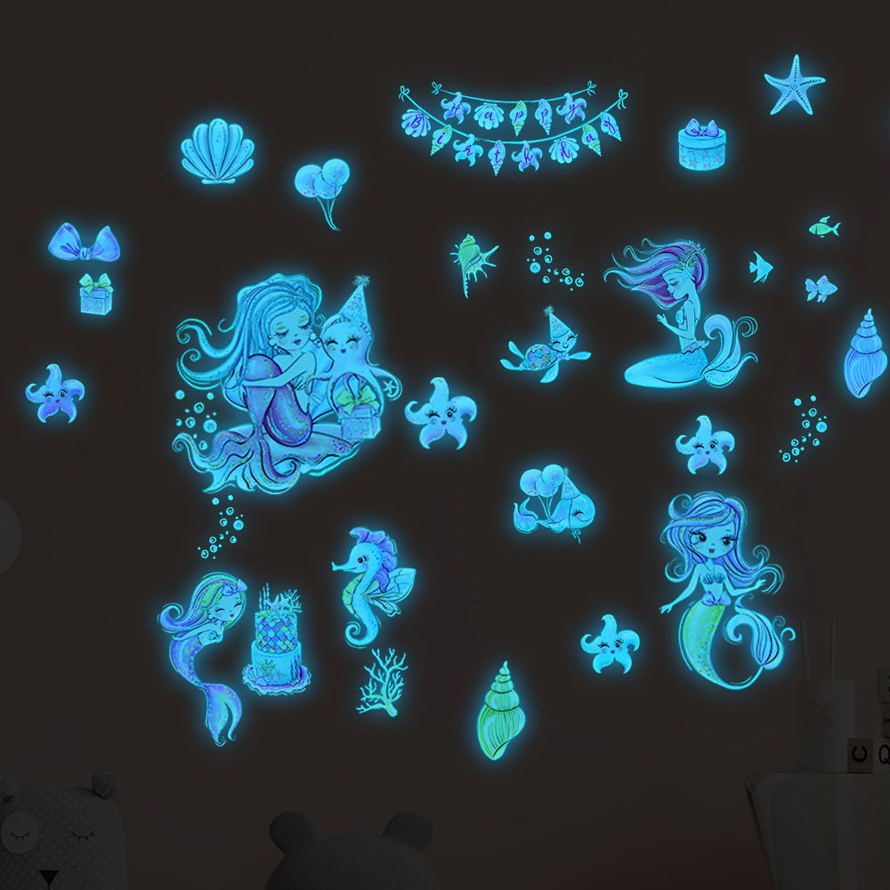 Glow in The Dark Mermaid Wall Stickers