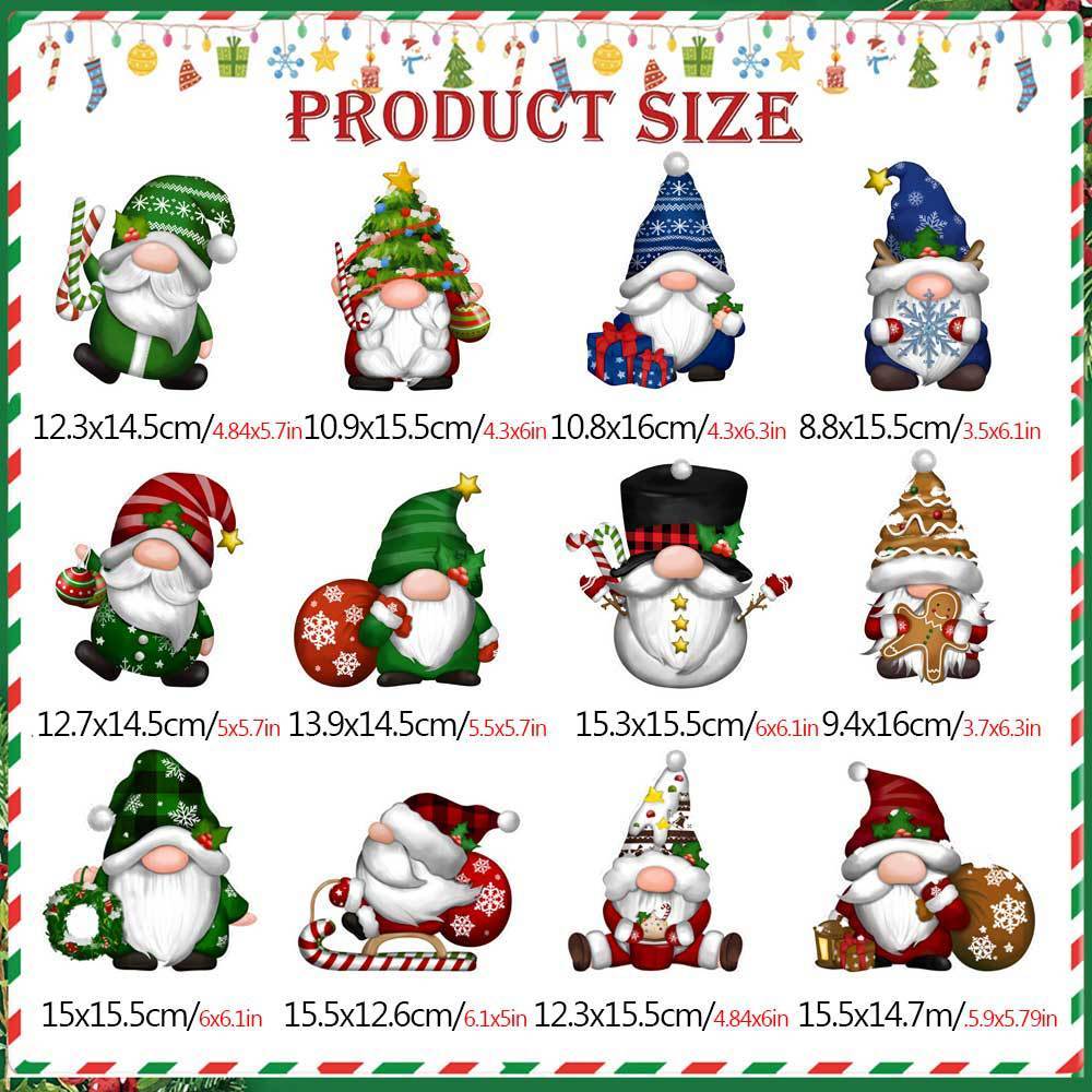 Christmas Cartoon Fridge Magnetic Stickers Snowman Refrigerator Magnets Decorations Car Garage Door Magnets Decor