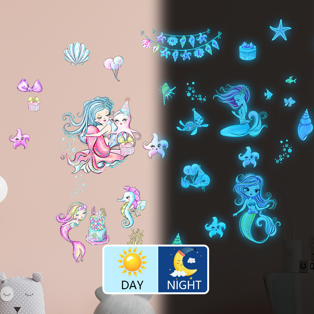 Glow in The Dark Mermaid Wall Stickers