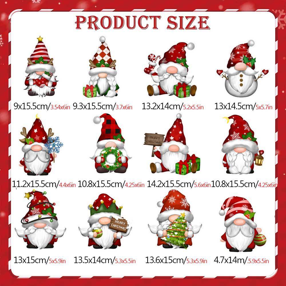 Christmas Cartoon Fridge Magnetic Stickers Snowman Refrigerator Magnets Decorations Car Garage Door Magnets Decor