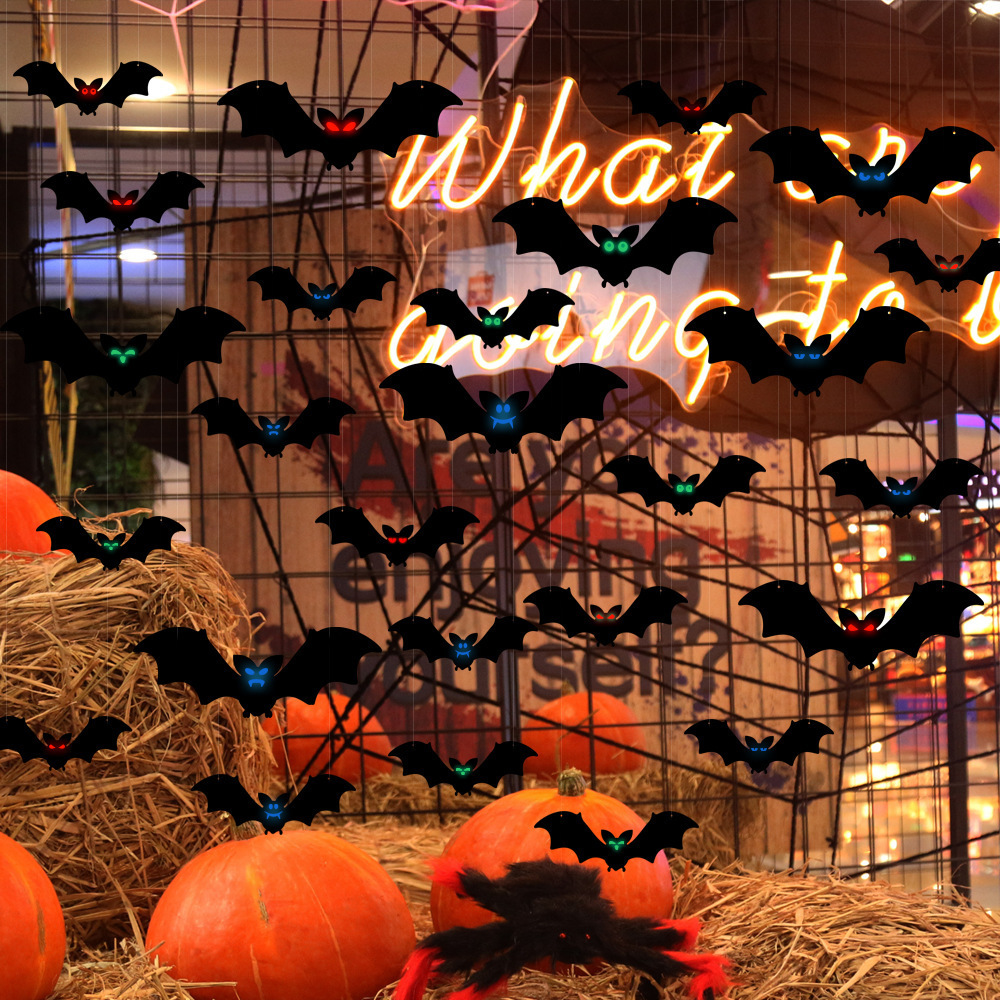 Halloween Hanging 3D Bats Decor Halloween Yard Decorations Hallween Tree Ornaments