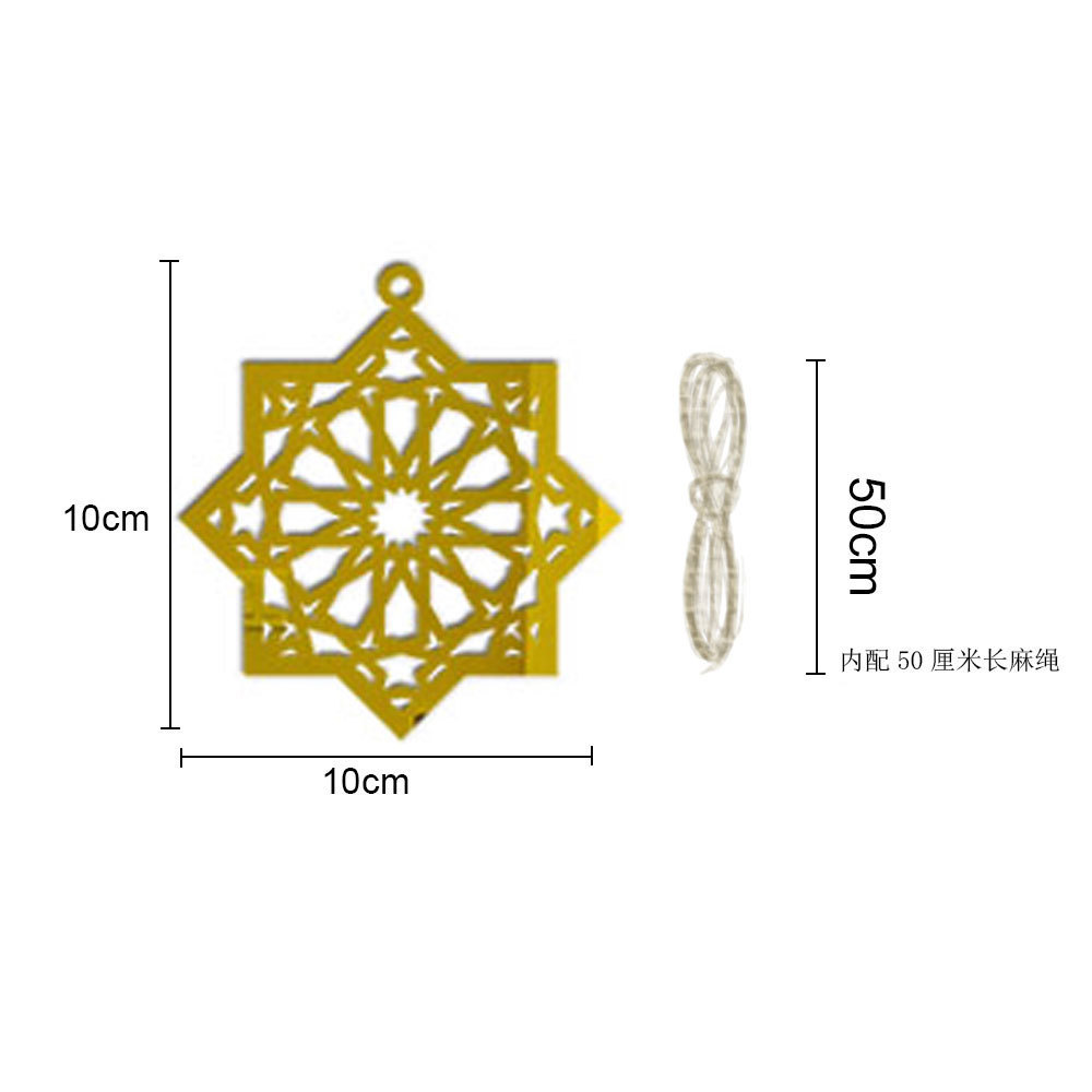Moon and Stars Moon Shape Ramadan Mubarak Party Wall Hanger for Islamic Muslim Home Decor