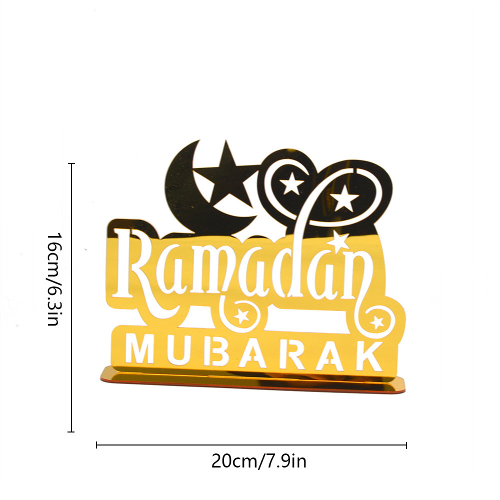 Ramadan Table Decoration Eid Mubarak Acrylic Ornaments