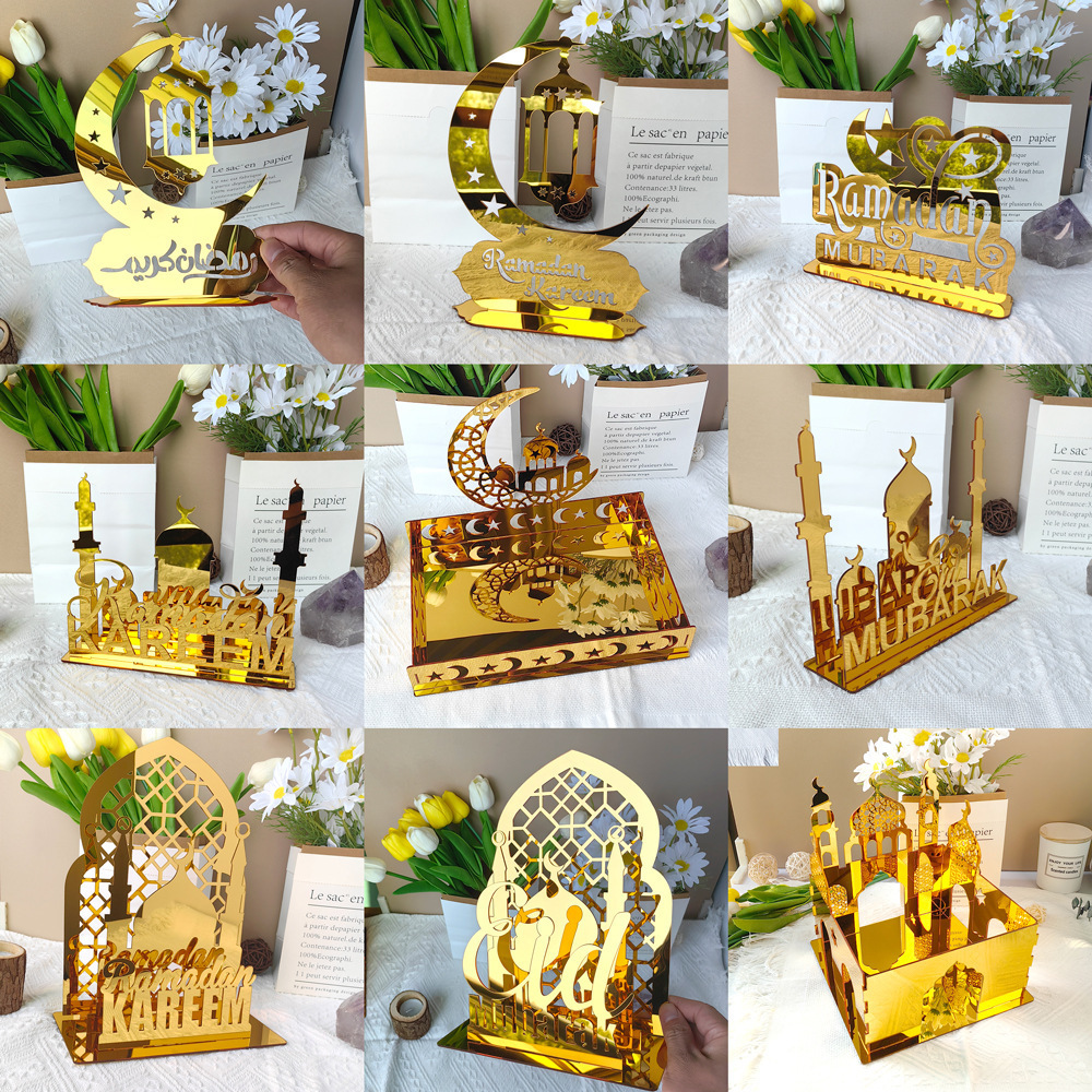 Ramadan Table Decoration Eid Mubarak Acrylic Ornaments