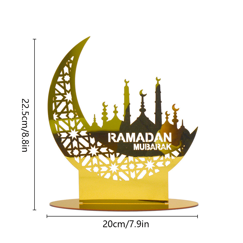 Ramadan Table Decoration Eid Mubarak Acrylic Ornaments