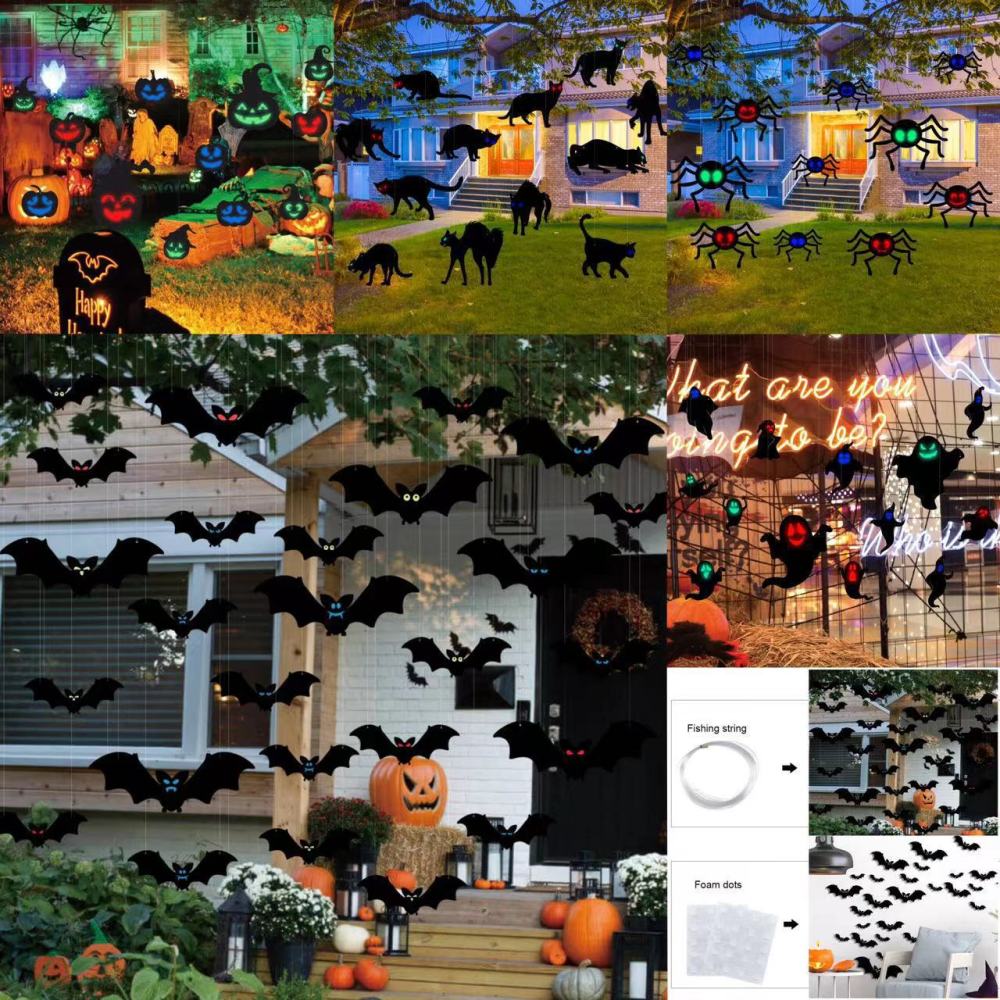 Halloween Hanging 3D Bats Decor Halloween Yard Decorations Hallween Tree Ornaments
