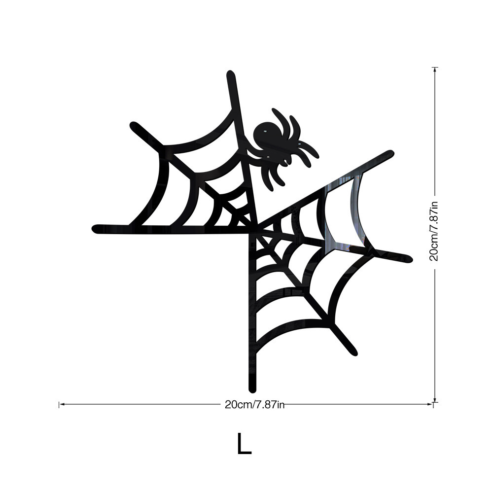 Halloween Switch Decorated Spider Web Wall Stickers