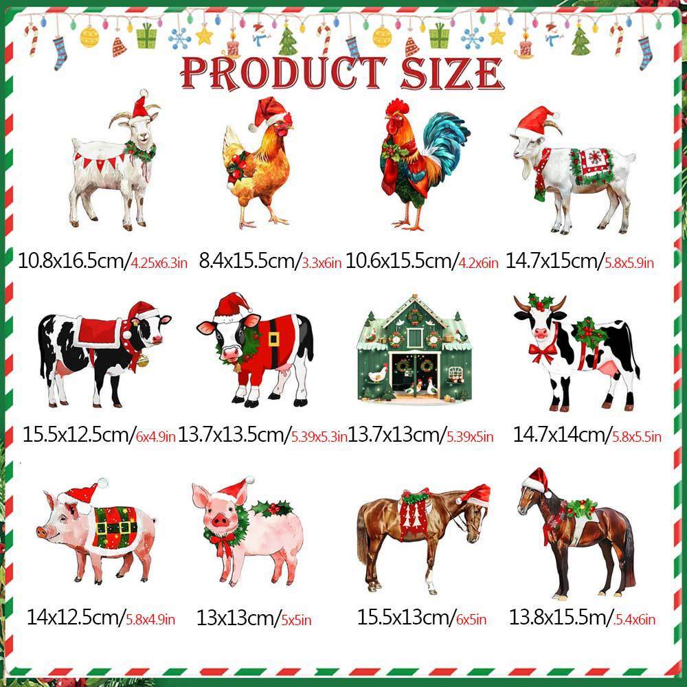 Christmas Cartoon Fridge Magnetic Stickers Snowman Refrigerator Magnets Decorations Car Garage Door Magnets Decor