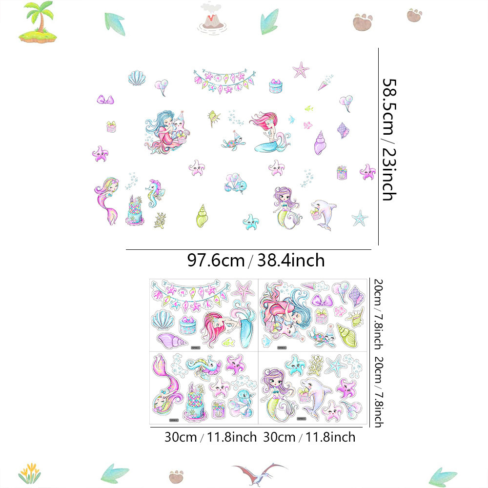 Glow in The Dark Mermaid Wall Stickers