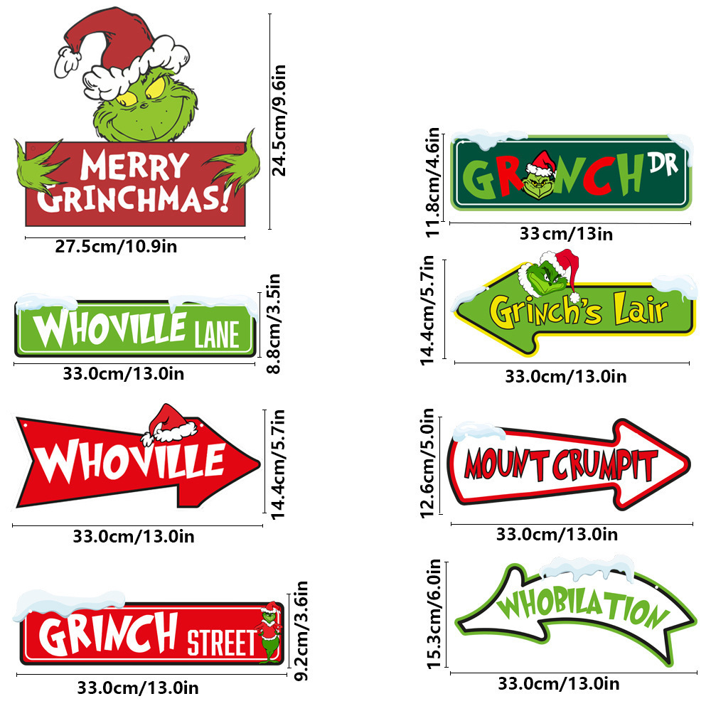 Christmas Tree Decorations Hanging Sign Xmas Door Wall Tree Decorations