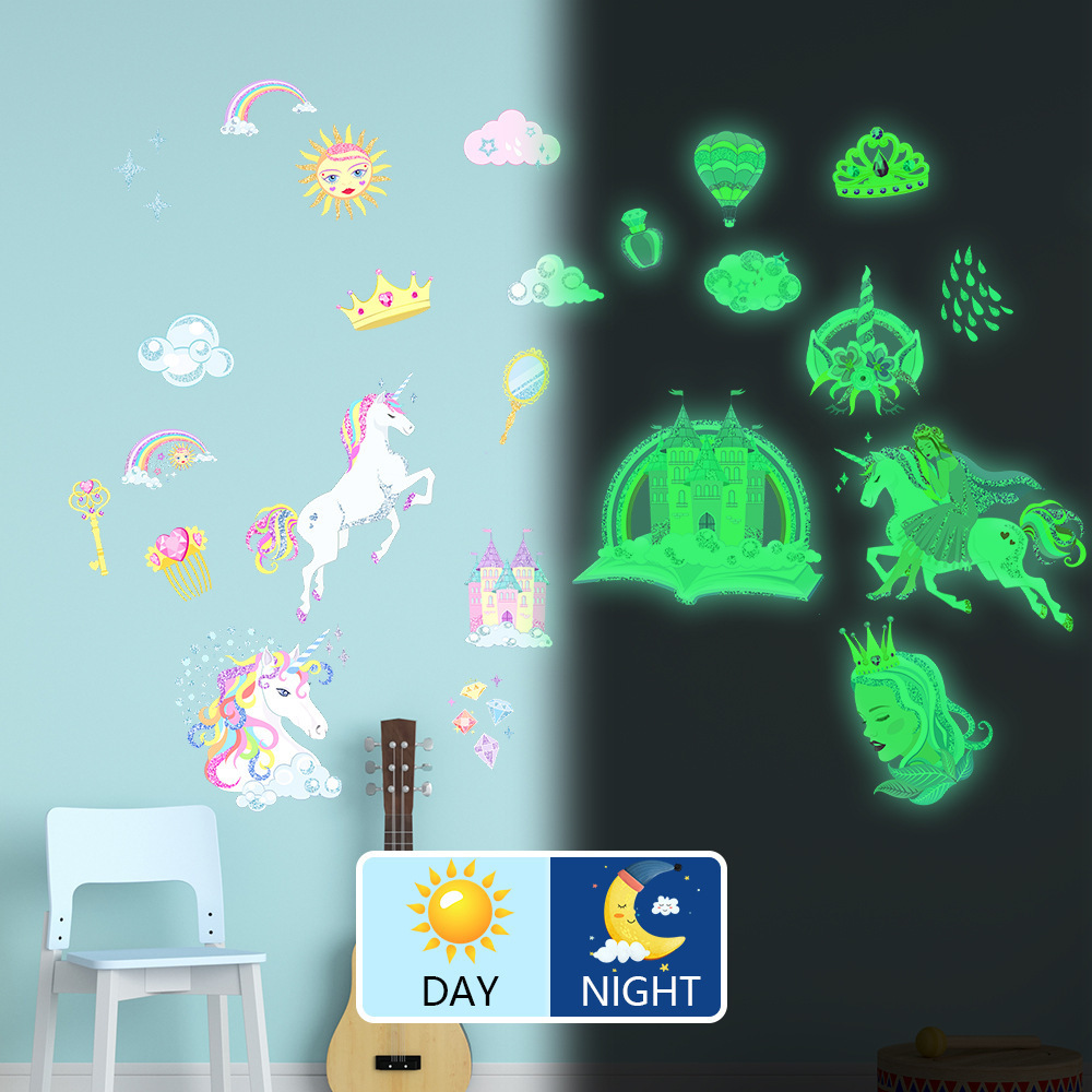 Glow in The Dark Unicorn Wall Stickers