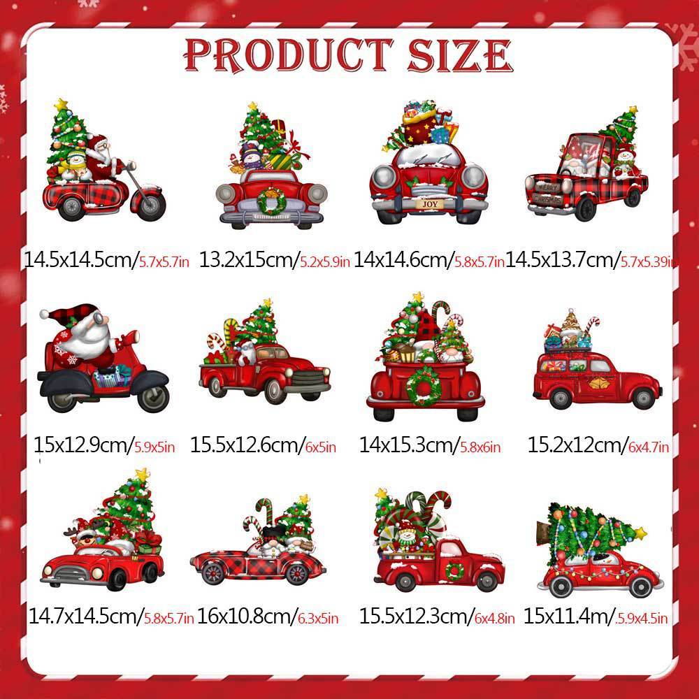 Christmas Cartoon Fridge Magnetic Stickers Snowman Refrigerator Magnets Decorations Car Garage Door Magnets Decor