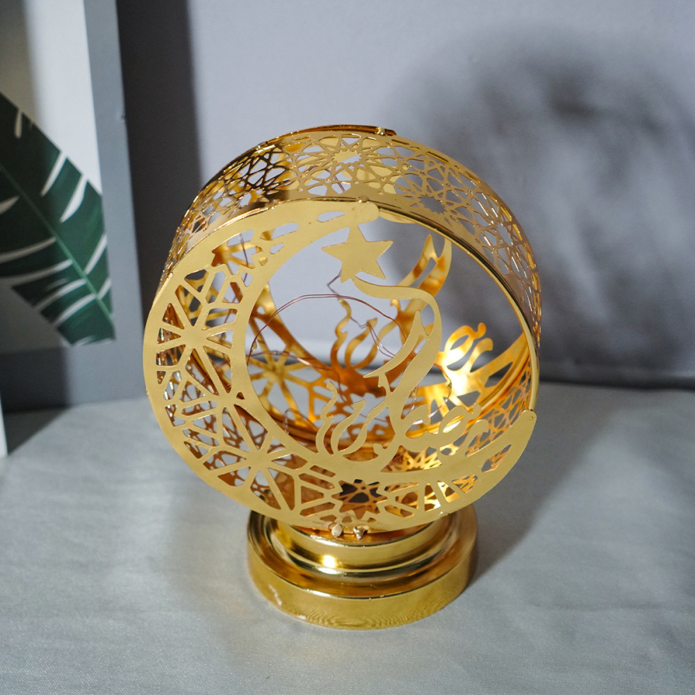 Eid Craft Night Light 3D Moon Star LED Light Decor Mosque Lamp Eid al-Fitr Ornament Gift for Muslim Ramadan Islamic Decor Table
