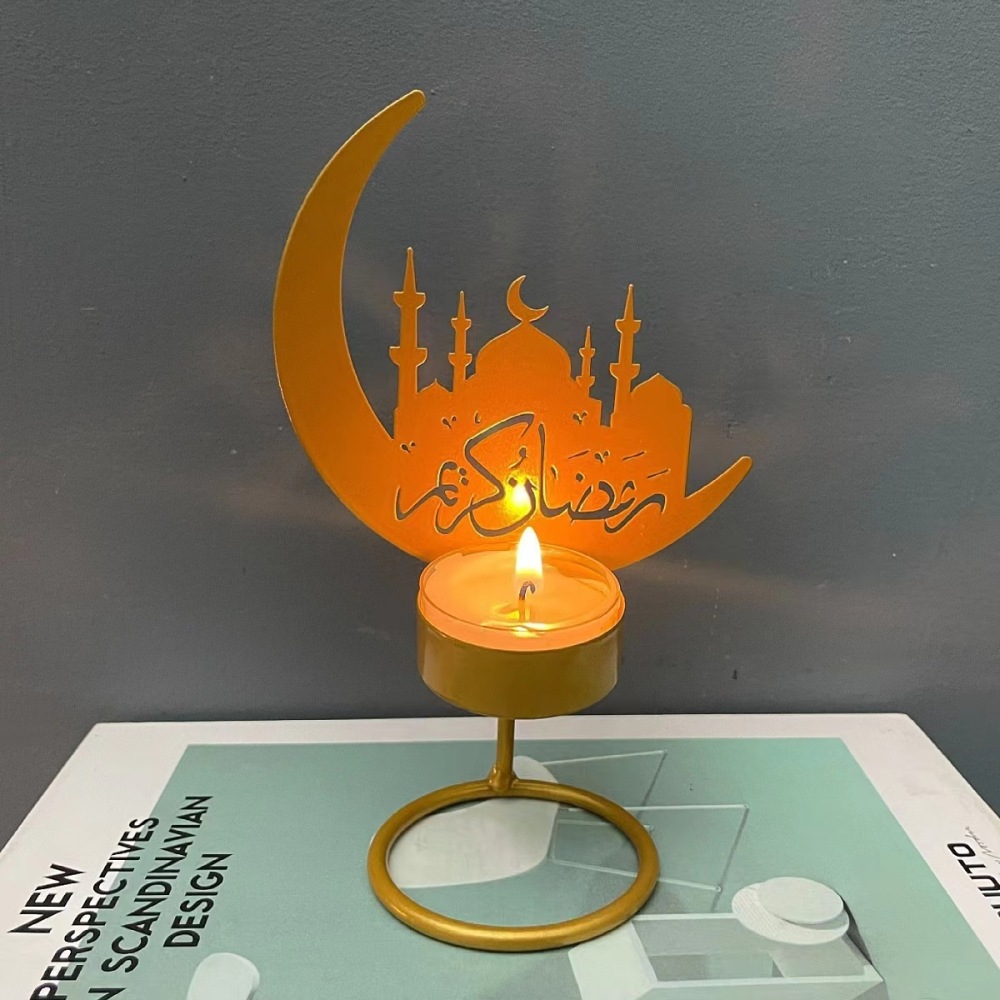 Ramadan Table Decoration Eid Ornaments Ramadan Moon Star Castle Tabletop Decor for Eid Ramadan Islamic Festival Party Home Room Table Art Craft Decor Supplies