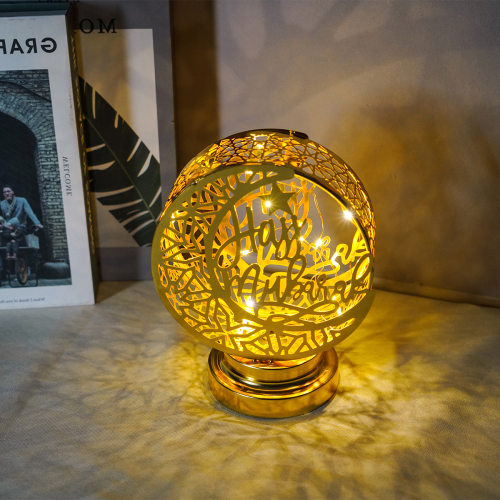 Eid Craft Night Light 3D Moon Star LED Light Decor Mosque Lamp Eid al-Fitr Ornament Gift for Muslim Ramadan Islamic Decor Table