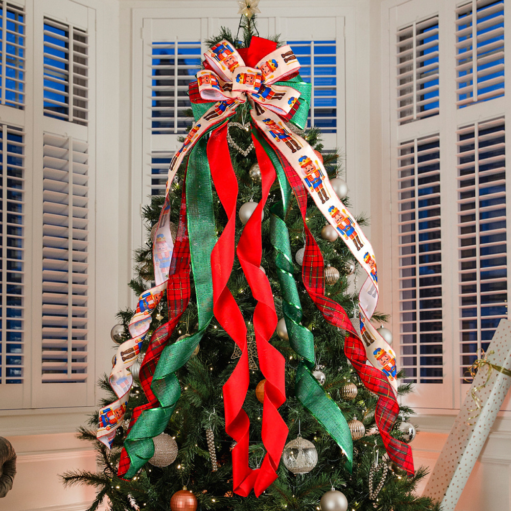 2024 Christmas Tree Bow Hanging Decorations