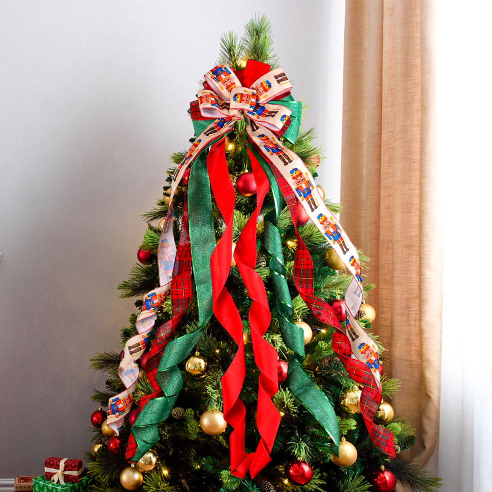 2024 Christmas Tree Bow Hanging Decorations