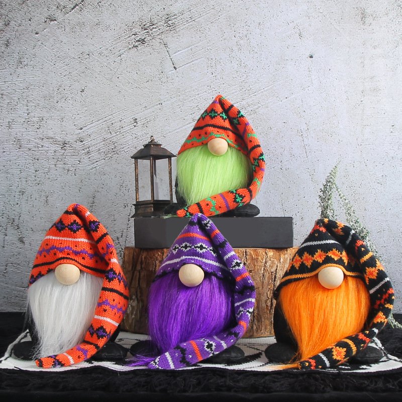 Creative knitted long hat figure for Halloween