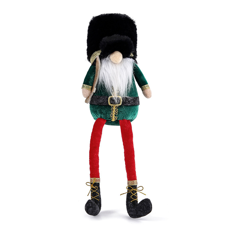 Knight Plush Doll Long Legs With Hat Christmas Faceless Doll
