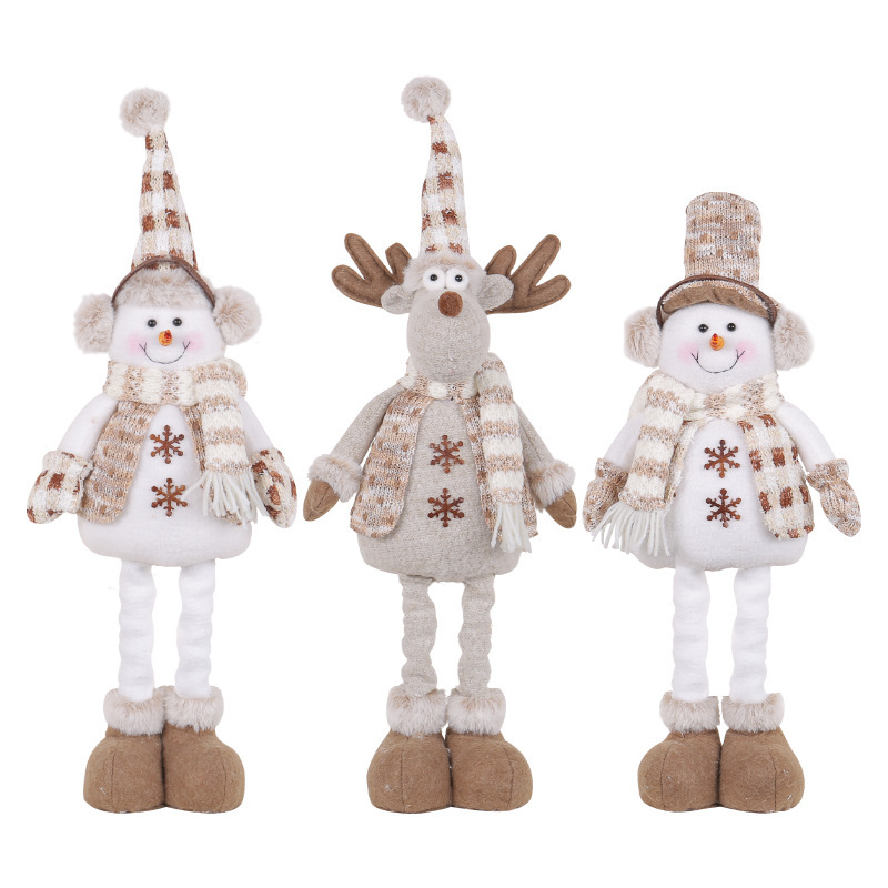 Christmas Snowman Elk Doll Telescopic Action Figure