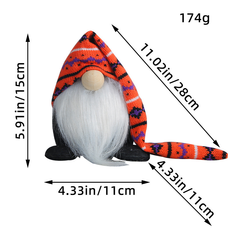 Creative knitted long hat figure for Halloween