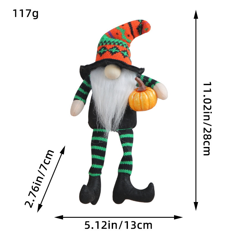 Halloween broom witch high hat figure