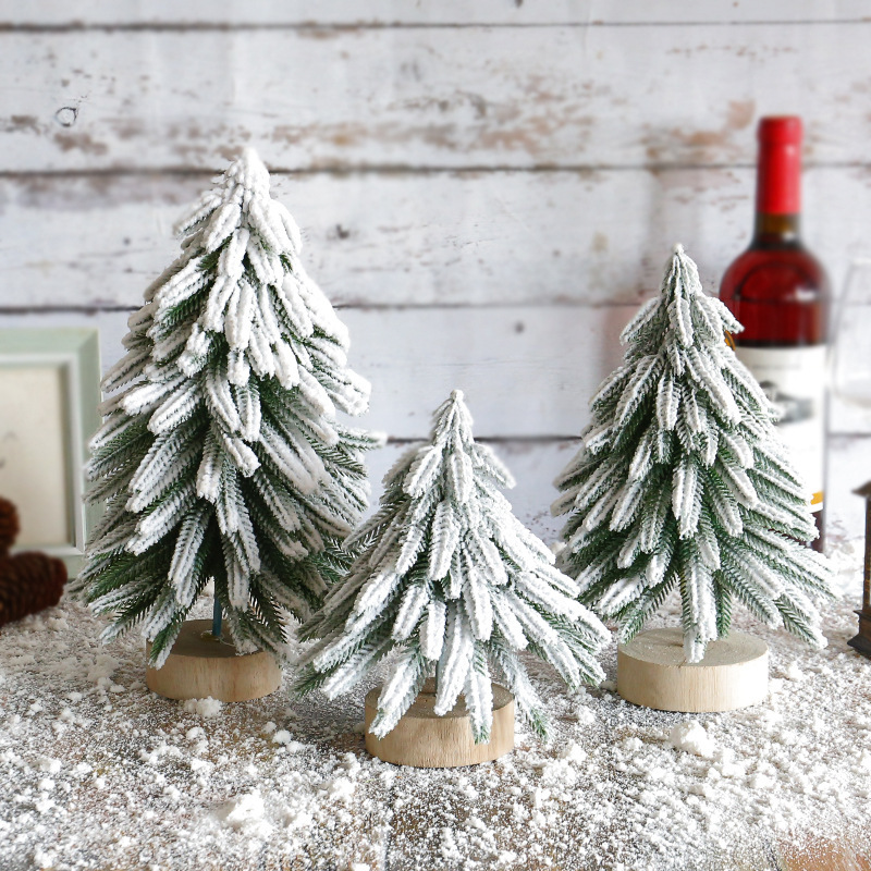 Flocking Christmas Tree Cedar Decorated Tree