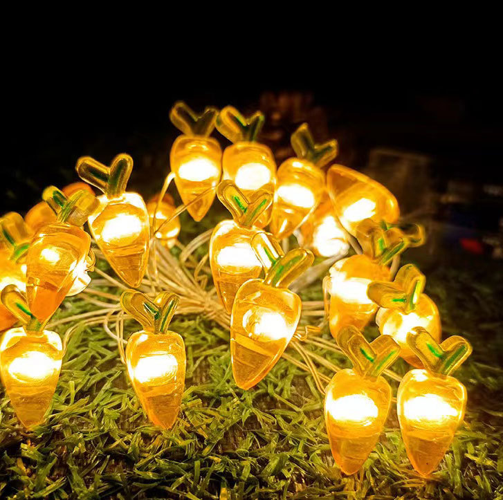 1m Easter Decorations Bunny Carrot String Lights Battery Operated Easter Decor Spring Rabbit Fairy Lights