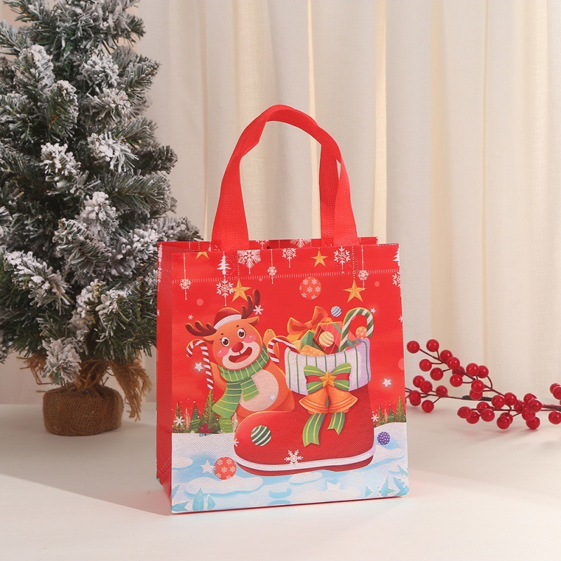 Christmas Gift Bags Christmas Tote Bags with Handles Reusable Non-woven Christmas Bagss