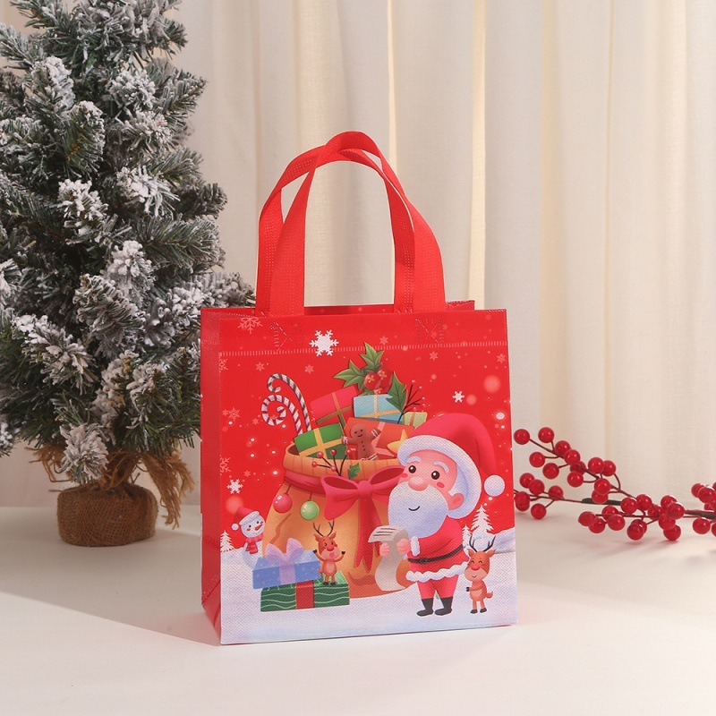 Christmas Gift Bags Christmas Tote Bags with Handles Reusable Non-woven Christmas Bagss