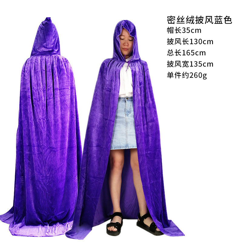 130cm Halloween Hooded Robe Halloween Cosplay Costume Robe Cloak Cape