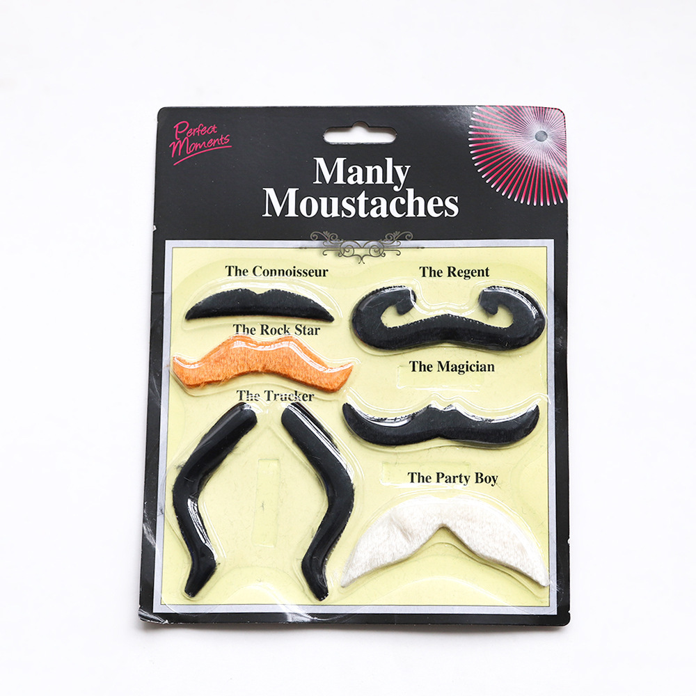 Fake Mustaches Halloween Self Adhesive Fake Beard Moustache Stickers Christmas Masquerade Accessories