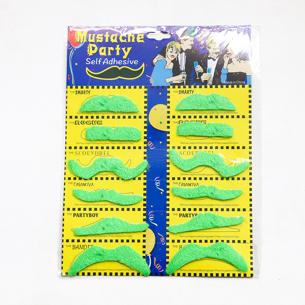 Fake Mustaches Halloween Self Adhesive Fake Beard Moustache Stickers Christmas Masquerade Accessories