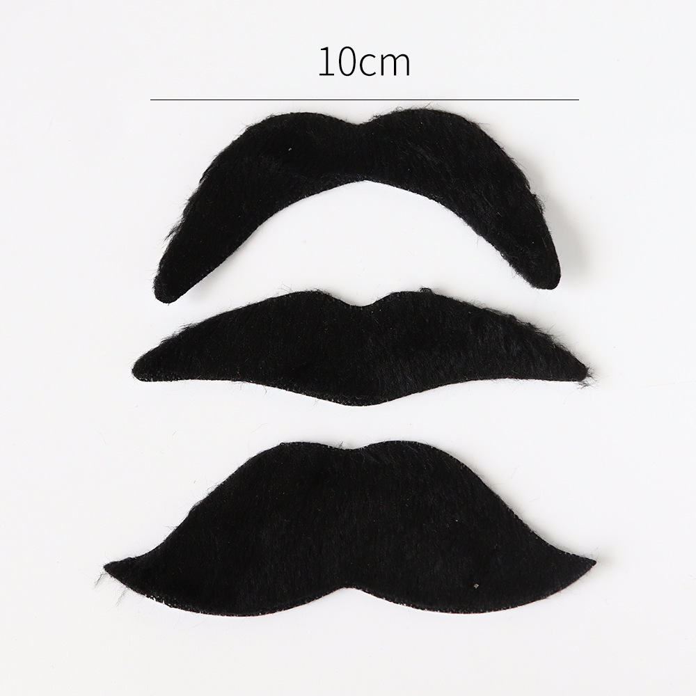 Fake Mustaches Halloween Self Adhesive Fake Beard Moustache Stickers Christmas Masquerade Accessories