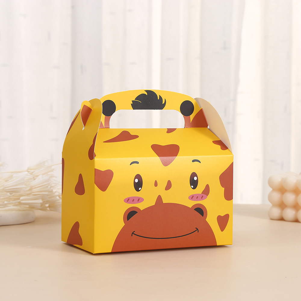 Animal Party Favor Boxes Birthday Goodie Boxes Animals Candy Valentine's Day Gift Bags Candy Treat Boxes