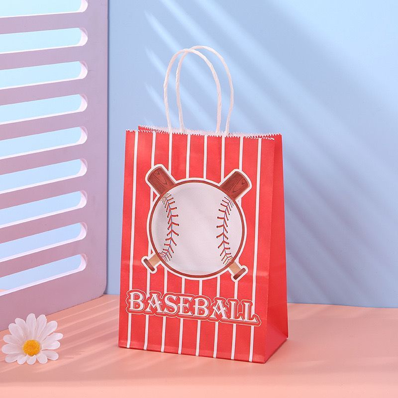 Baseball Print Paper Bags for Baseball Party Supplies Party Decorations