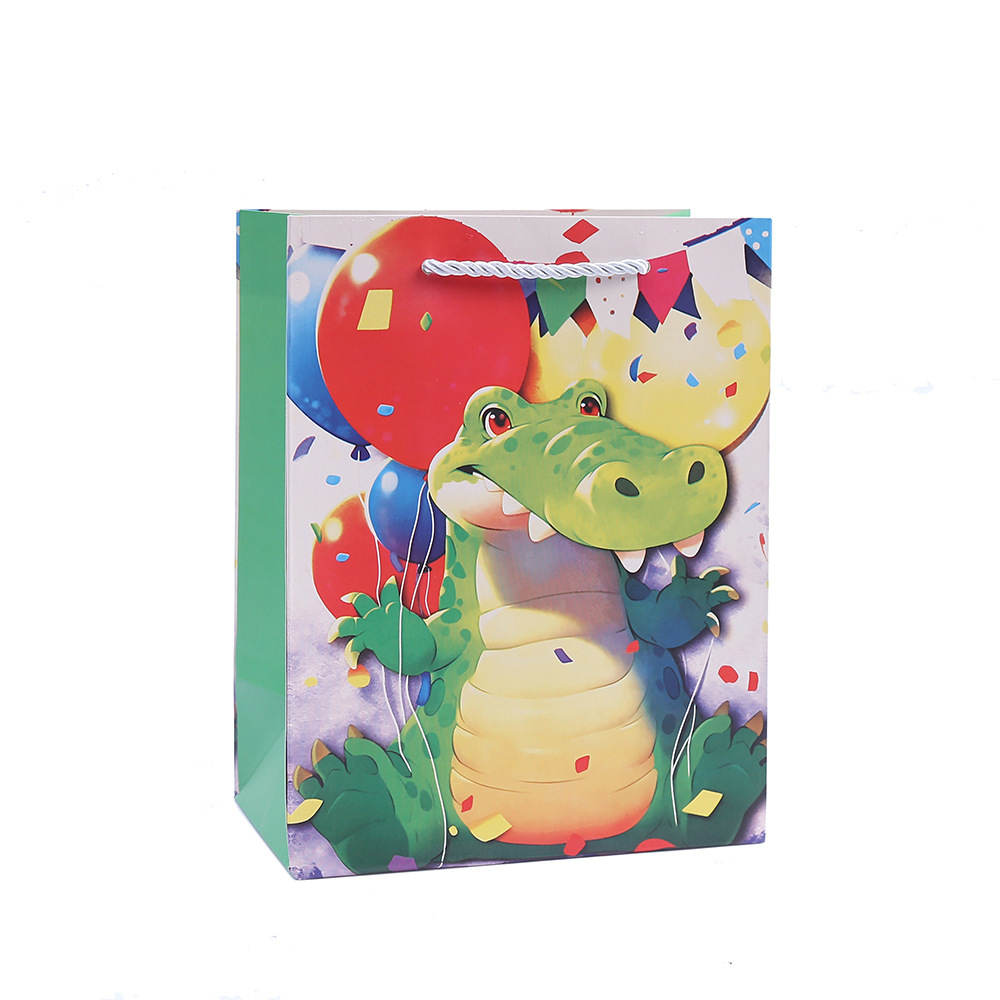 Goodie Bags Cute Jungle Animals Party Favor Bags with Handles Zoo Animals Print Gift Bags Woodland Candy Bags