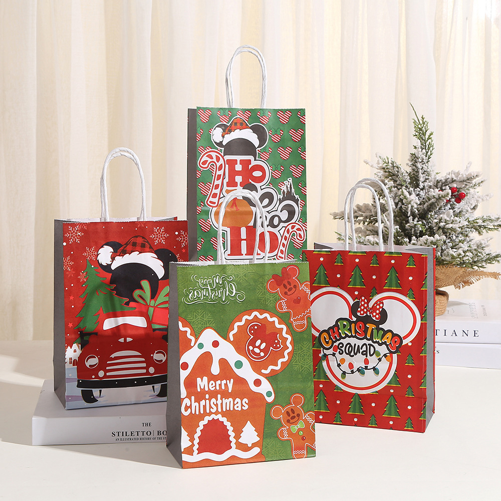 Christmas Treat Bags Christmas Paper Bags Christmas Goodie Bag Party Supplies for Party Favors