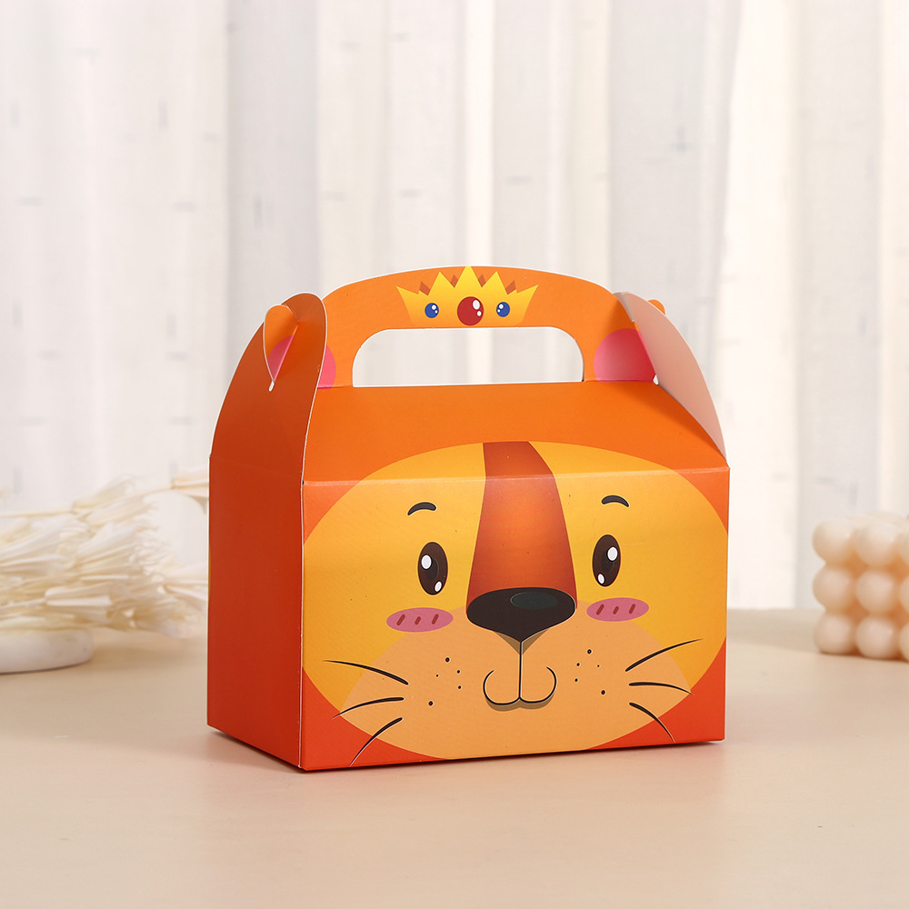 Animal Party Favor Boxes Birthday Goodie Boxes Animals Candy Valentine's Day Gift Bags Candy Treat Boxes