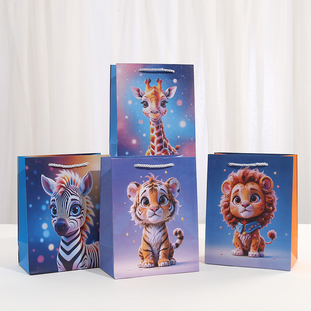 Animal Party Favor Bags Kids Goodie Bags for Birthday Party Animal Goodie Treat Bags