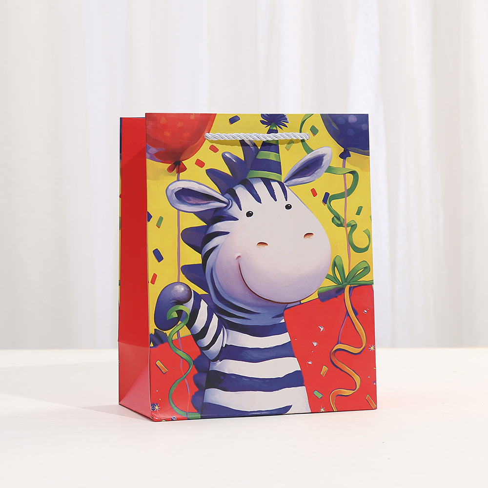 Goodie Bags Cute Jungle Animals Party Favor Bags with Handles Zoo Animals Print Gift Bags Woodland Candy Bags
