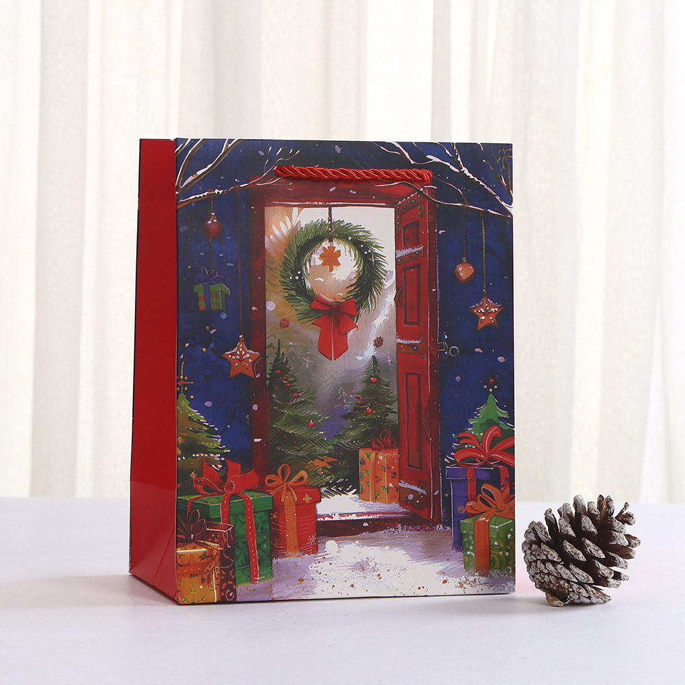 Christmas Treat Bags with Handles Xmas Gift Bags Party Favors Christmas Tote Bags